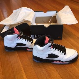 black and pink jordan 5